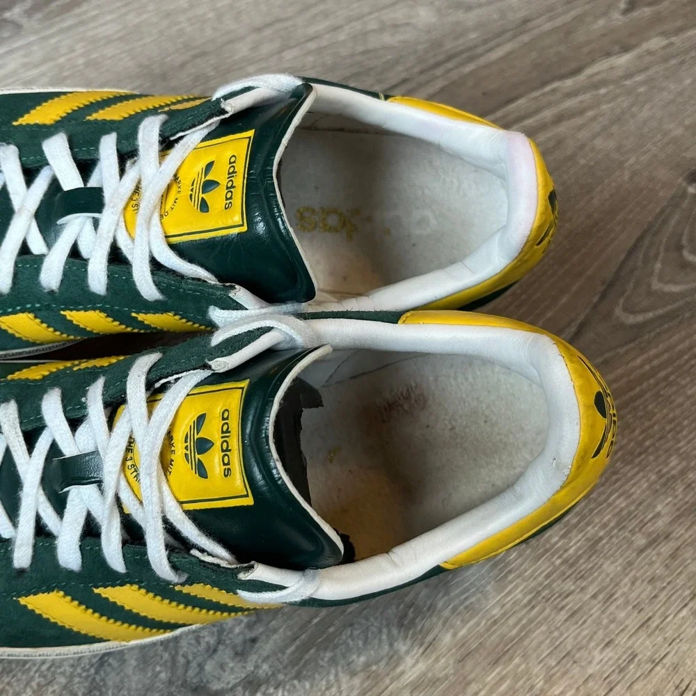 Adidas Originals Gazelle Sneakers‎ Green Yellow Women 6.5 Men 5.5 EU 38